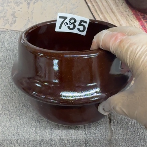 泥塑磁州窑土锅没盖子口径13