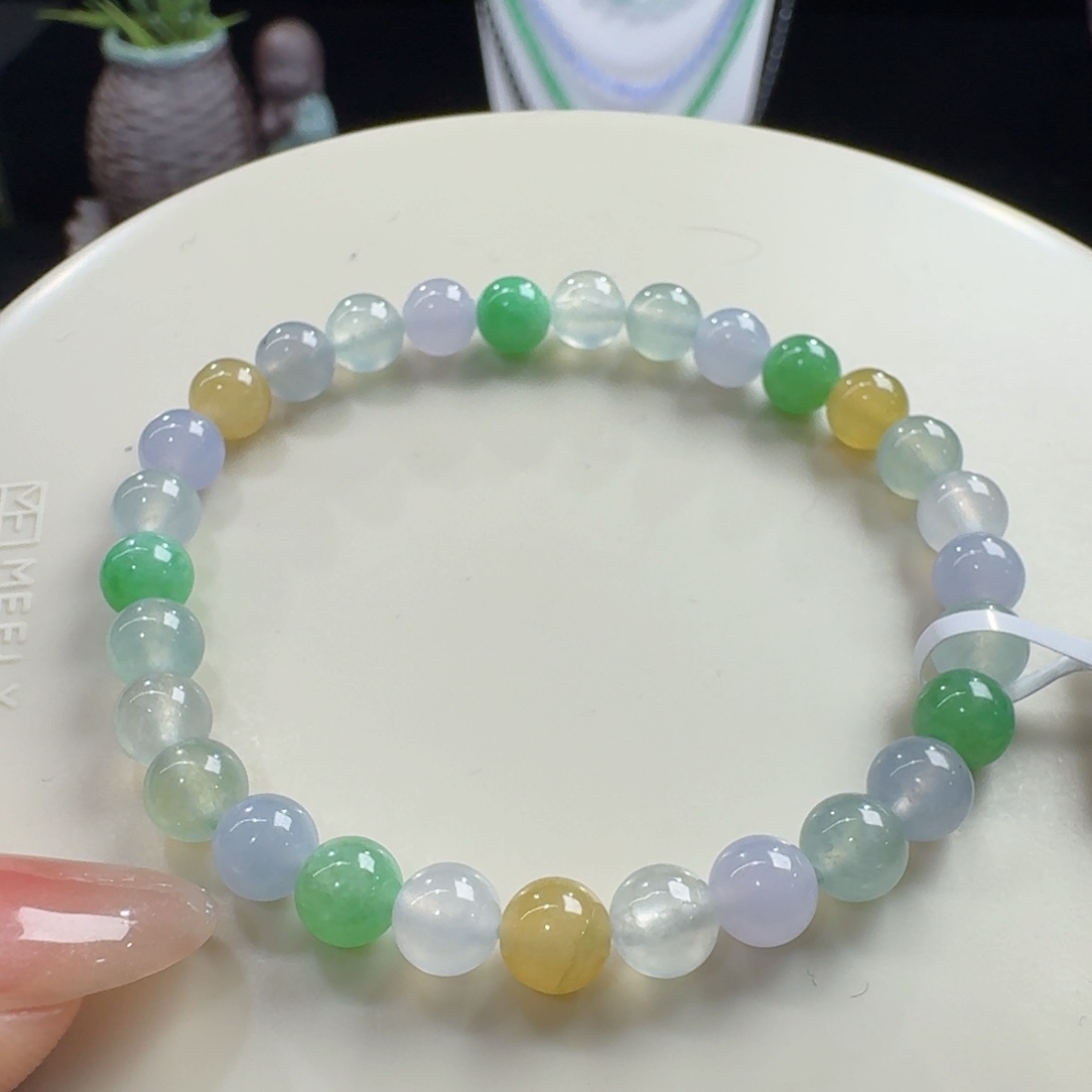 未镶嵌手串翡翠冰胶糖果马卡龙卡6宠粉大漏！