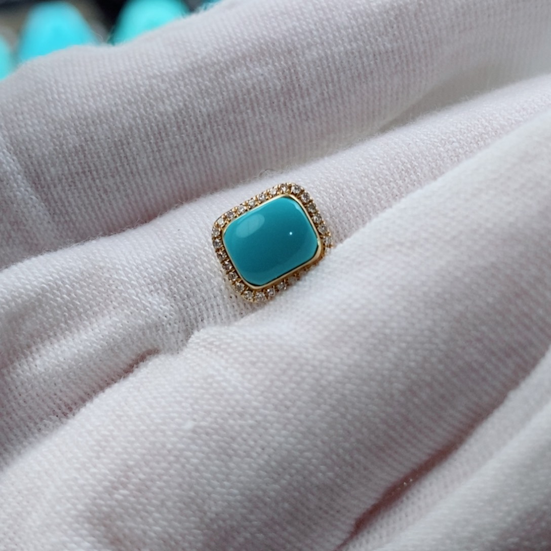 绿松石配饰18K金镶嵌