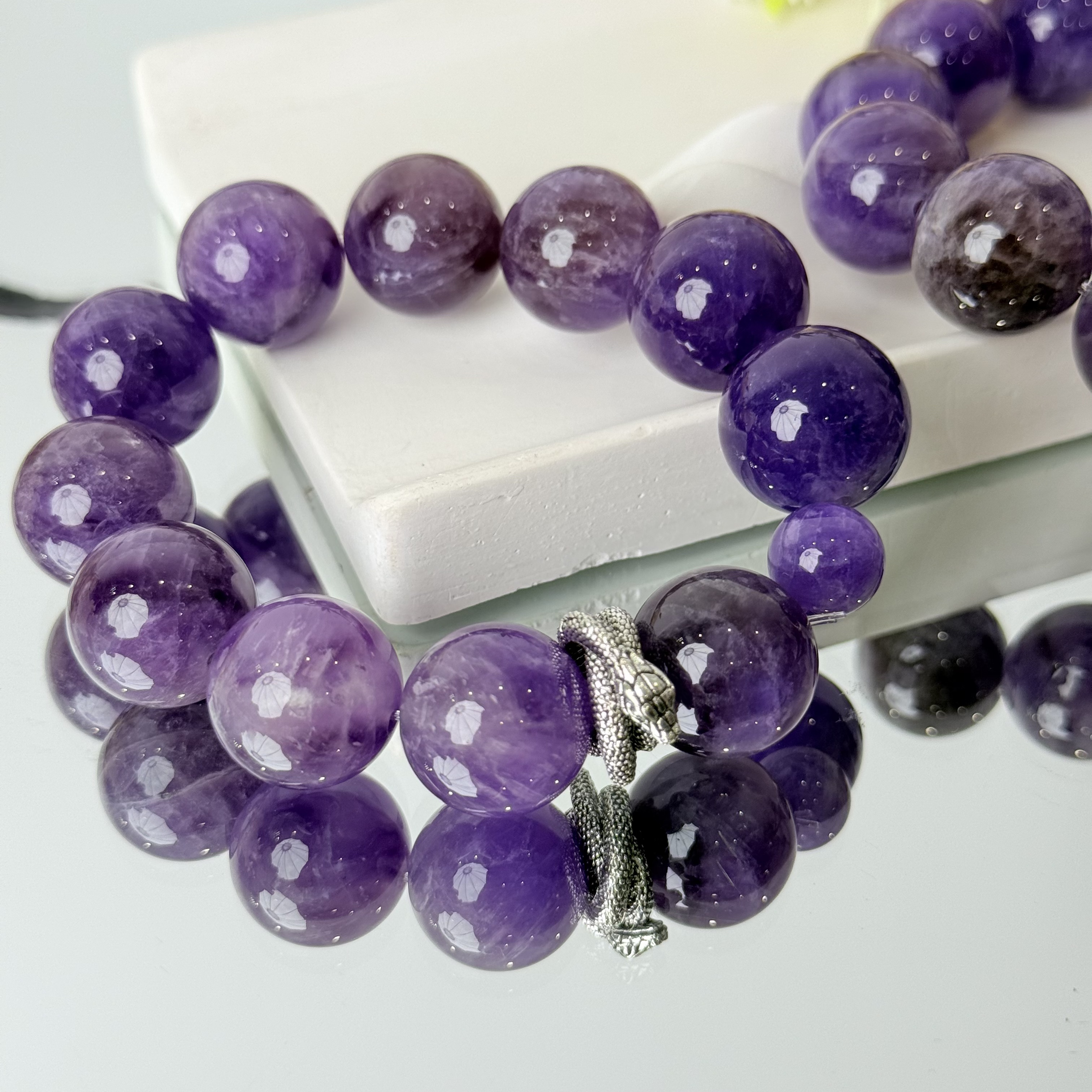 【霸气紫】紫水晶17-18mm手串面小仙多样性发其一Z