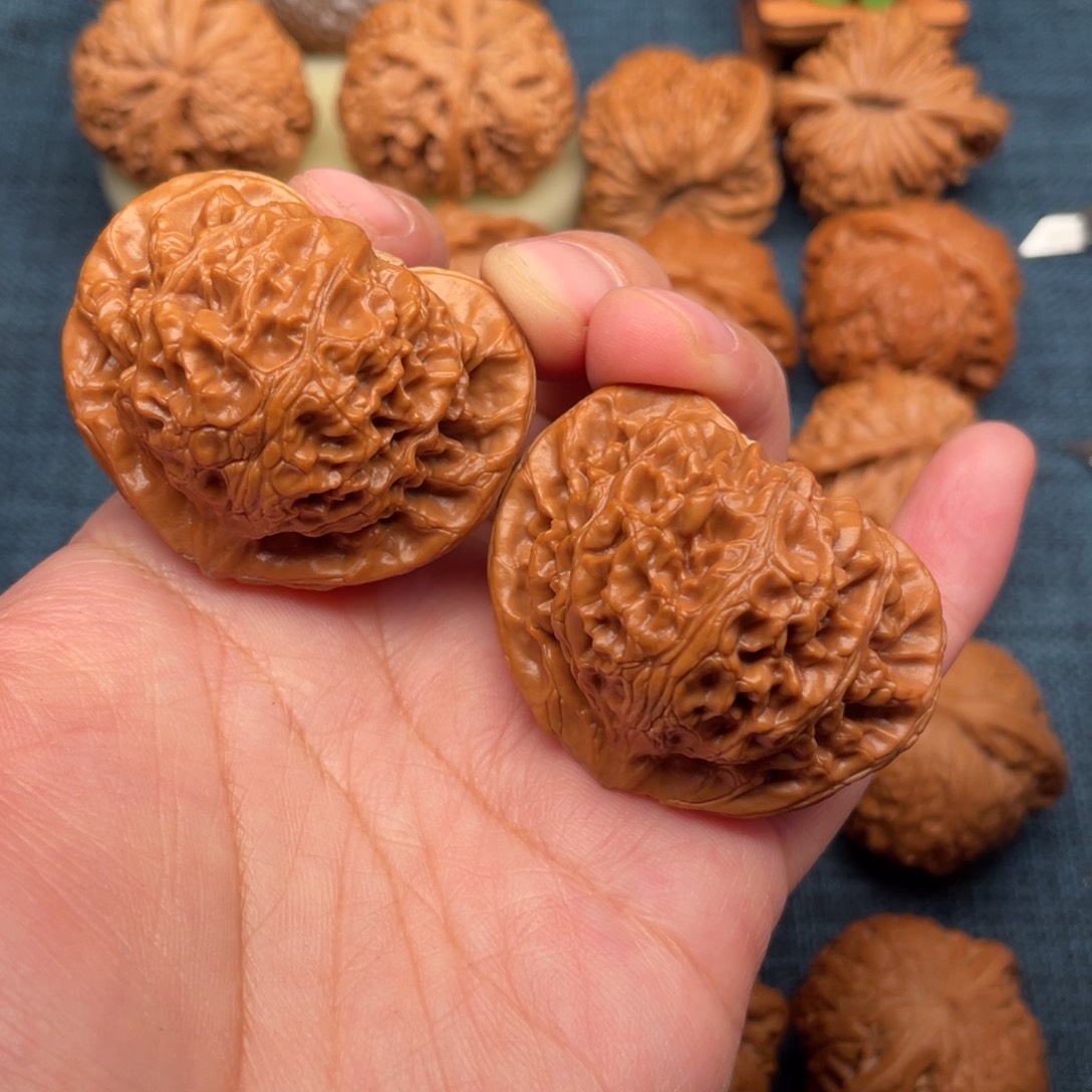 把件文玩核桃46毕业无药桃心宫灯全品46克