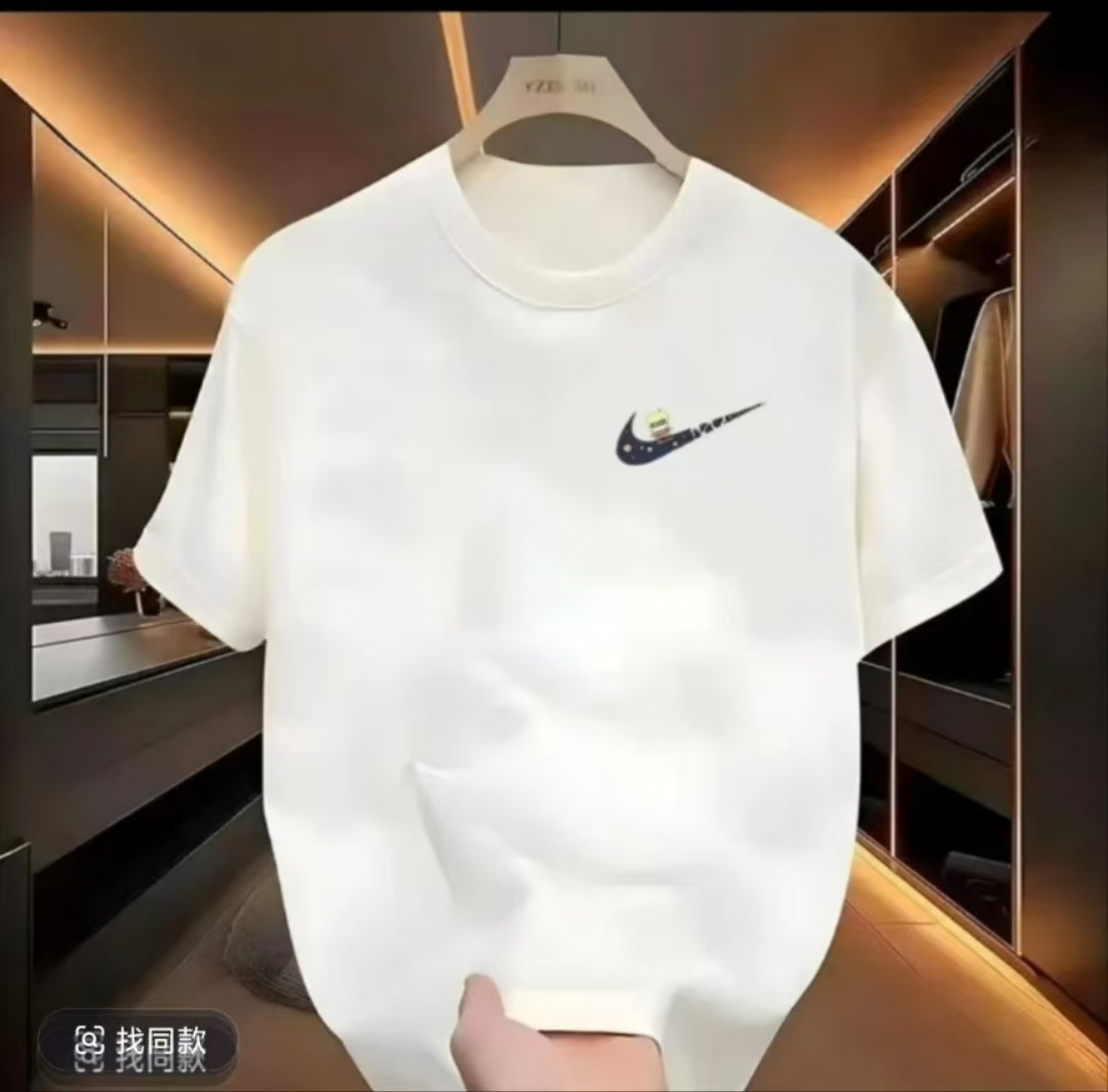 圆领百搭印花短袖T恤时尚宽松个性上衣潮