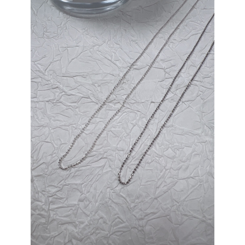 坠链均925银 韩版时尚百搭爆闪珠珠银项链