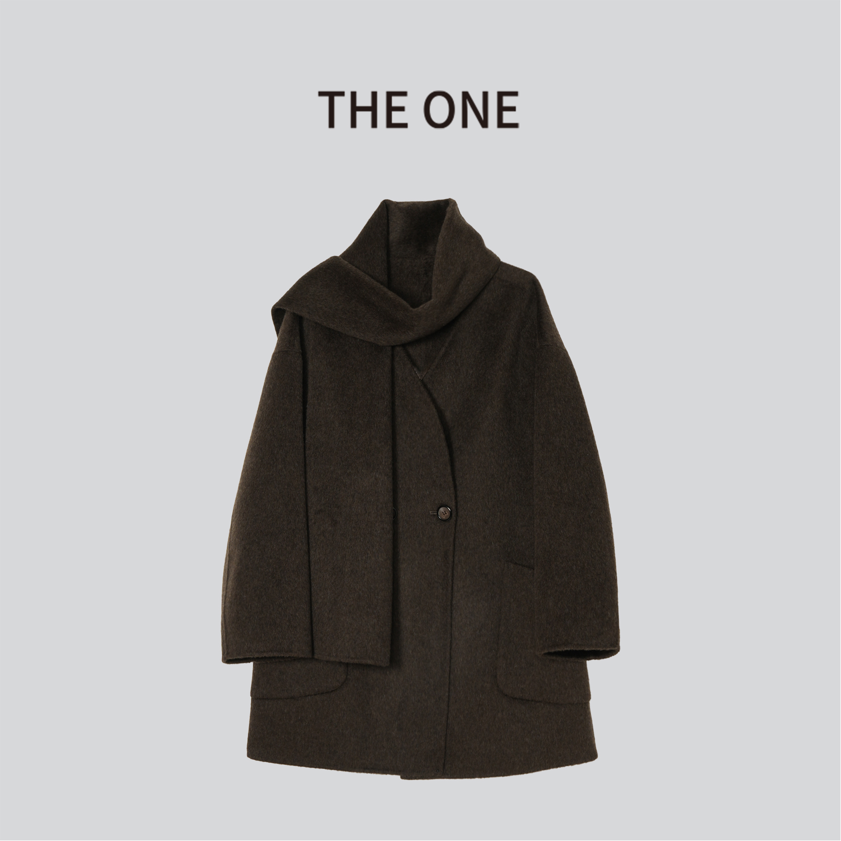 The One【梅菲尔暮色】羊绒羊毛大衣女秋冬极简风女外套N53A0250