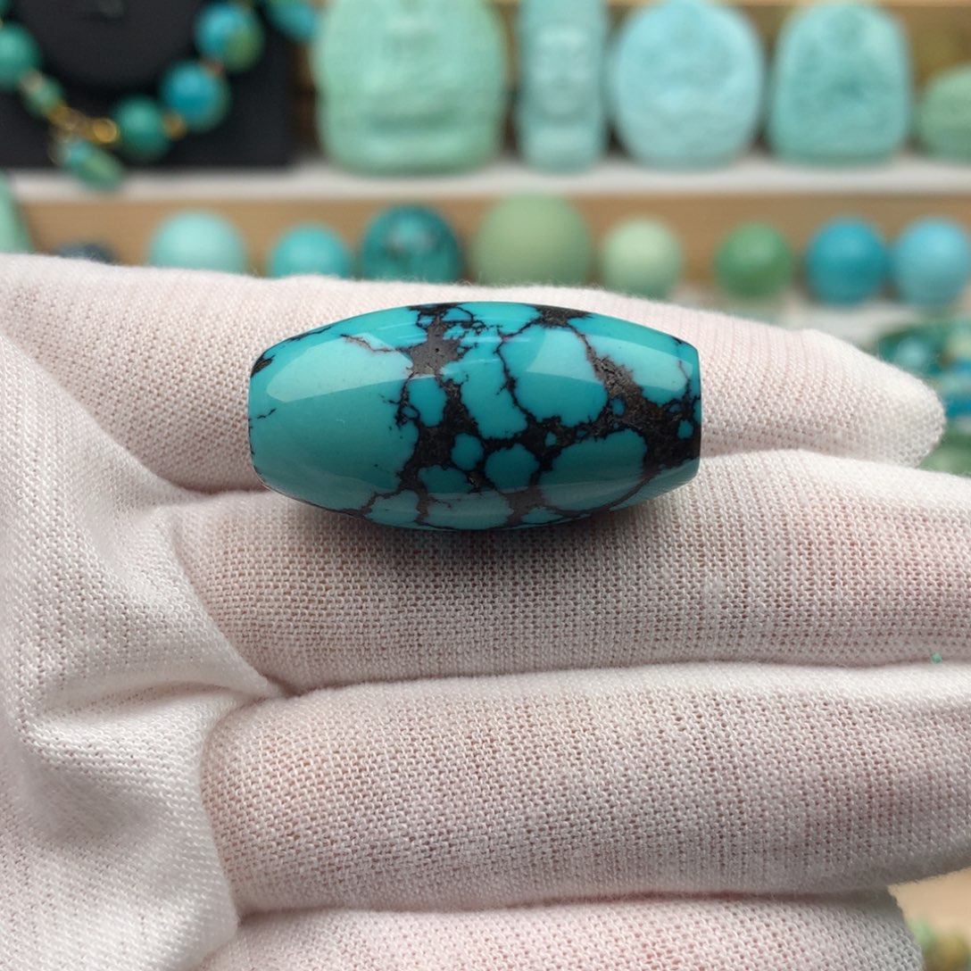 未镶嵌绿松石珠宝奇石16.5mm