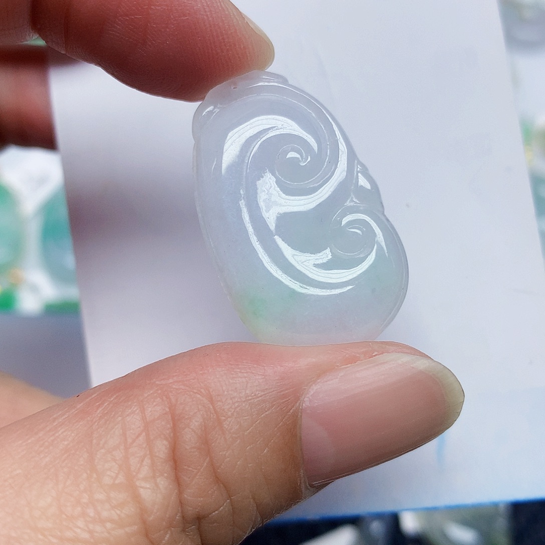 翡翠未镶嵌颈饰356789