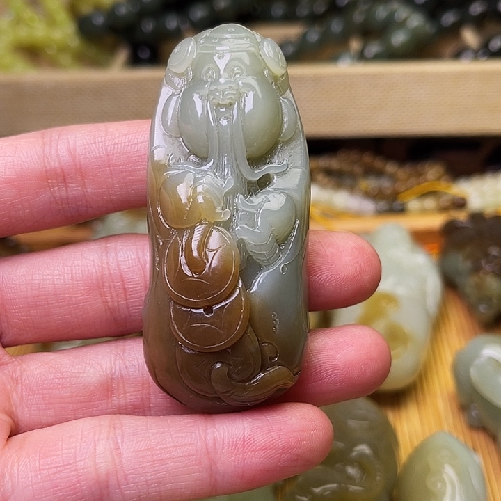 和田玉未镶嵌吊坠(不含链)