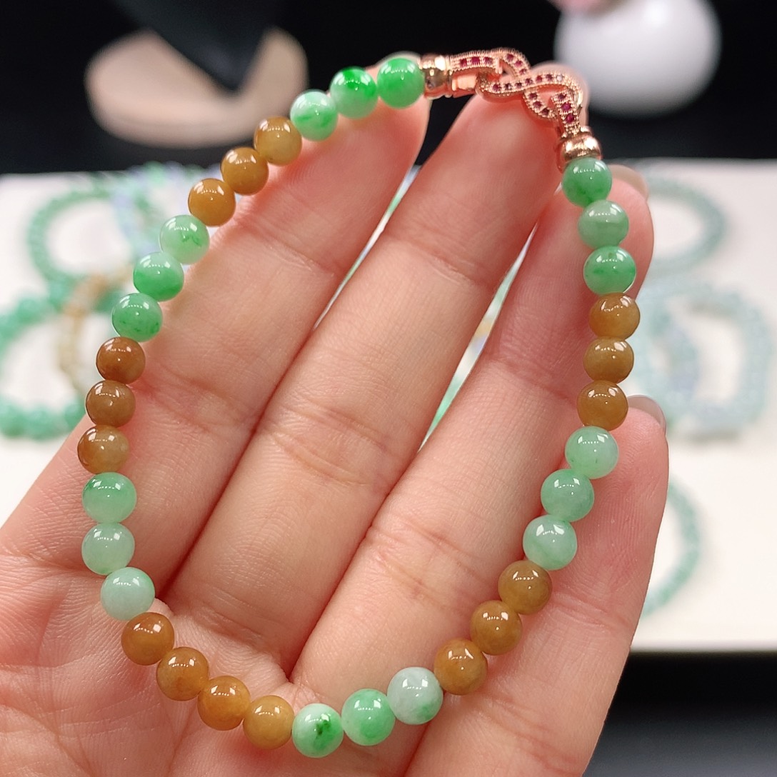 翡翠未镶嵌手链5mm