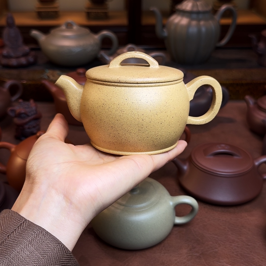 紫砂茶壶汉瓦壶，段泥