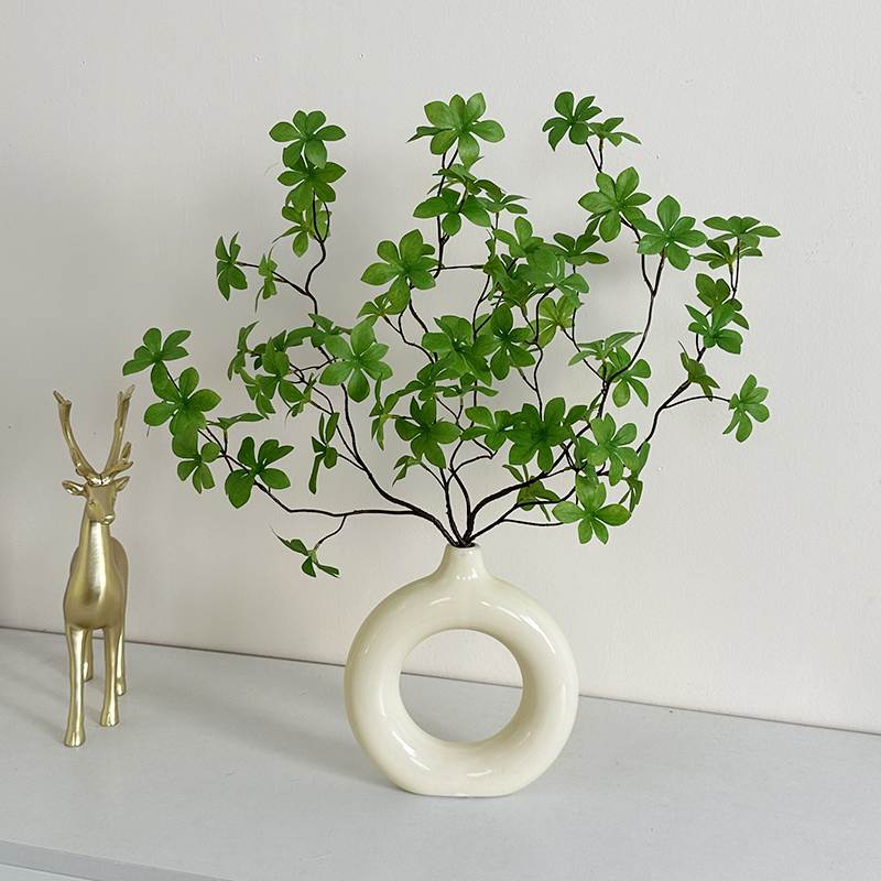 北欧仿真绿植吊钟单枝马醉木叶假树枝客厅植物装饰餐桌电视柜摆件