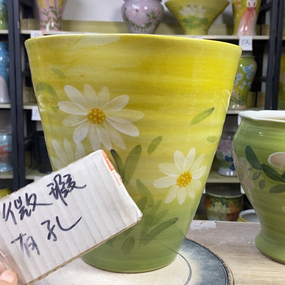 景德镇手工手绘陶瓷花盆