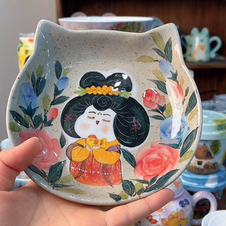 陶景德镇釉下手绘陶瓷 