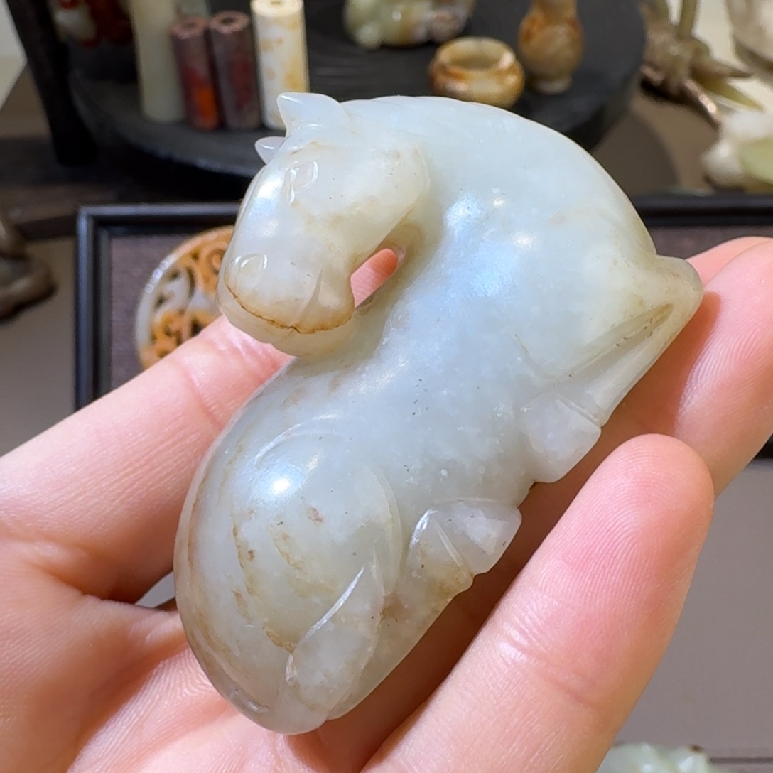 和田玉未镶嵌挂件如****掌