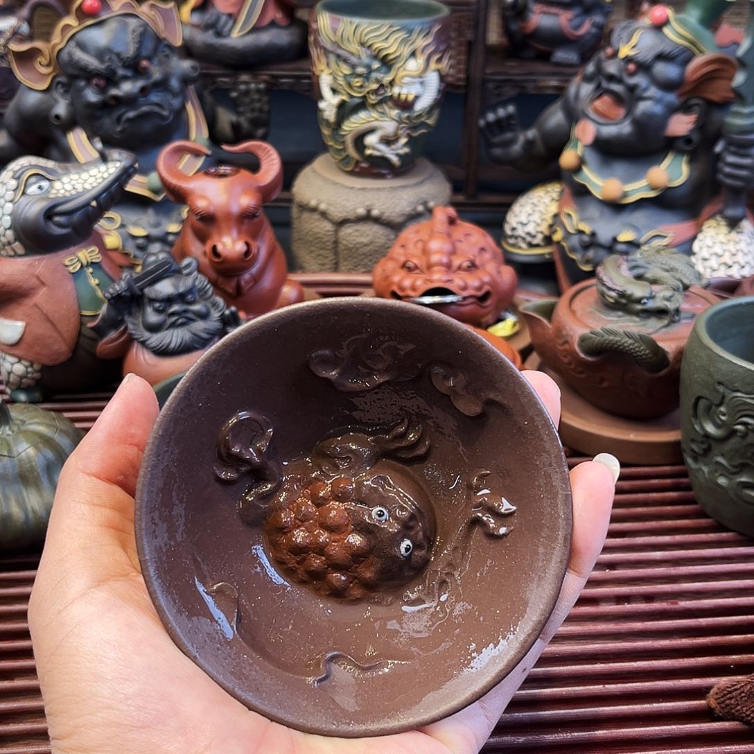 紫砂茶杯高端紫砂雕塑茶宠