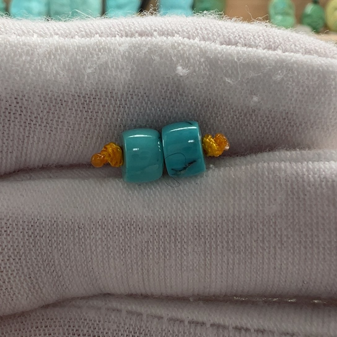 未镶嵌绿松石直切珠5.6x3.8mm