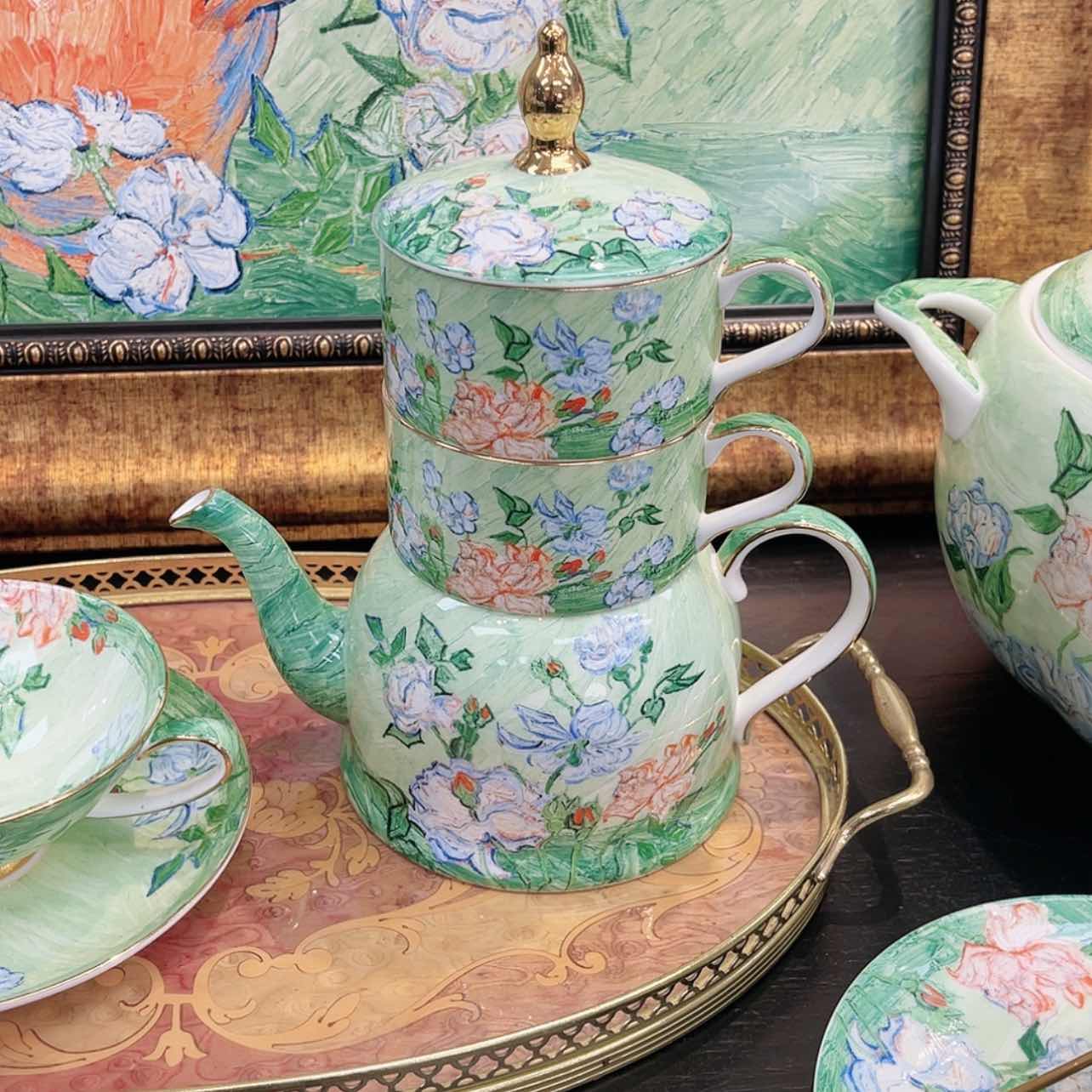 【闪购商品】瓷片星***，一壶两杯————————