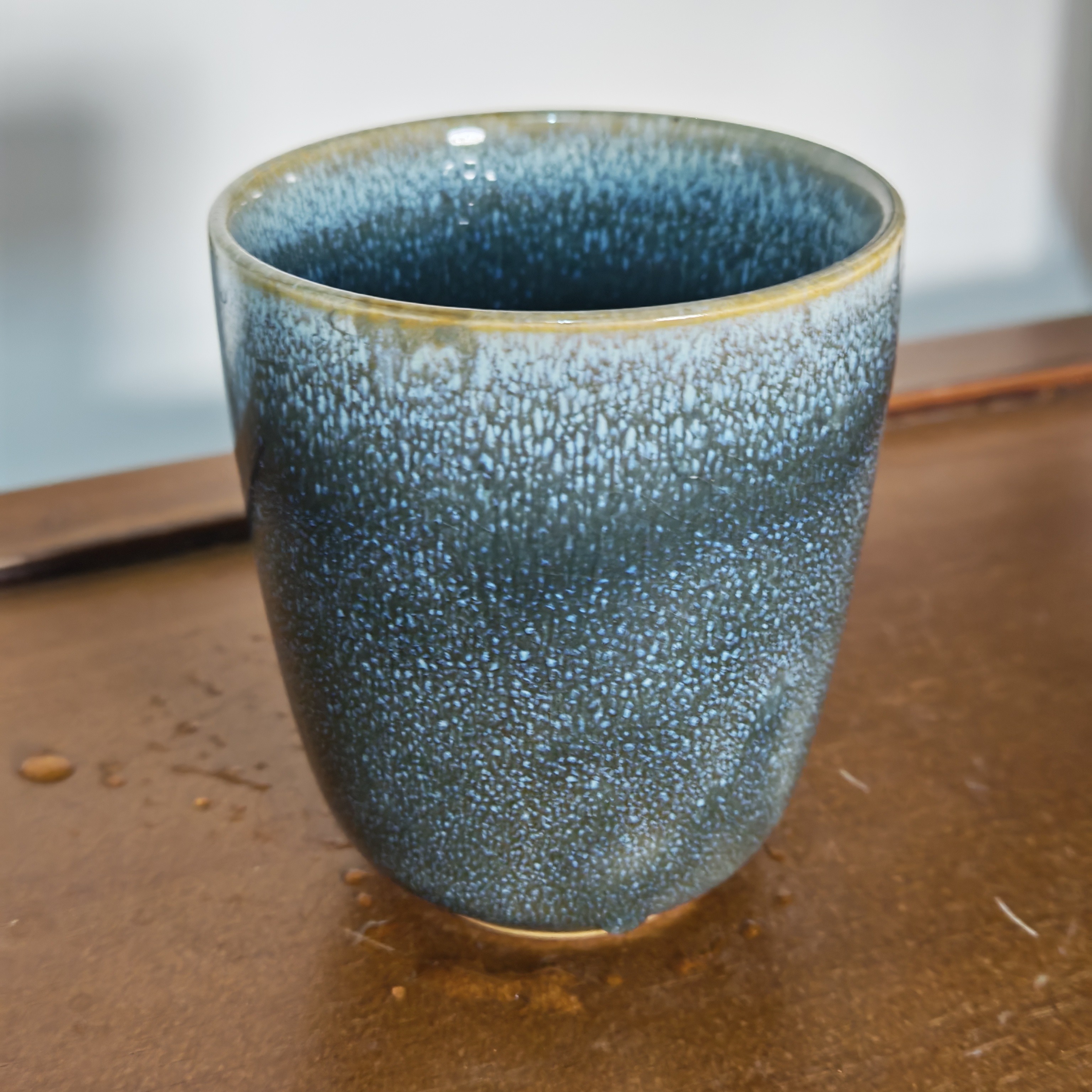 泗水砭石艺术馆五色土女娲石200毫升小茶杯