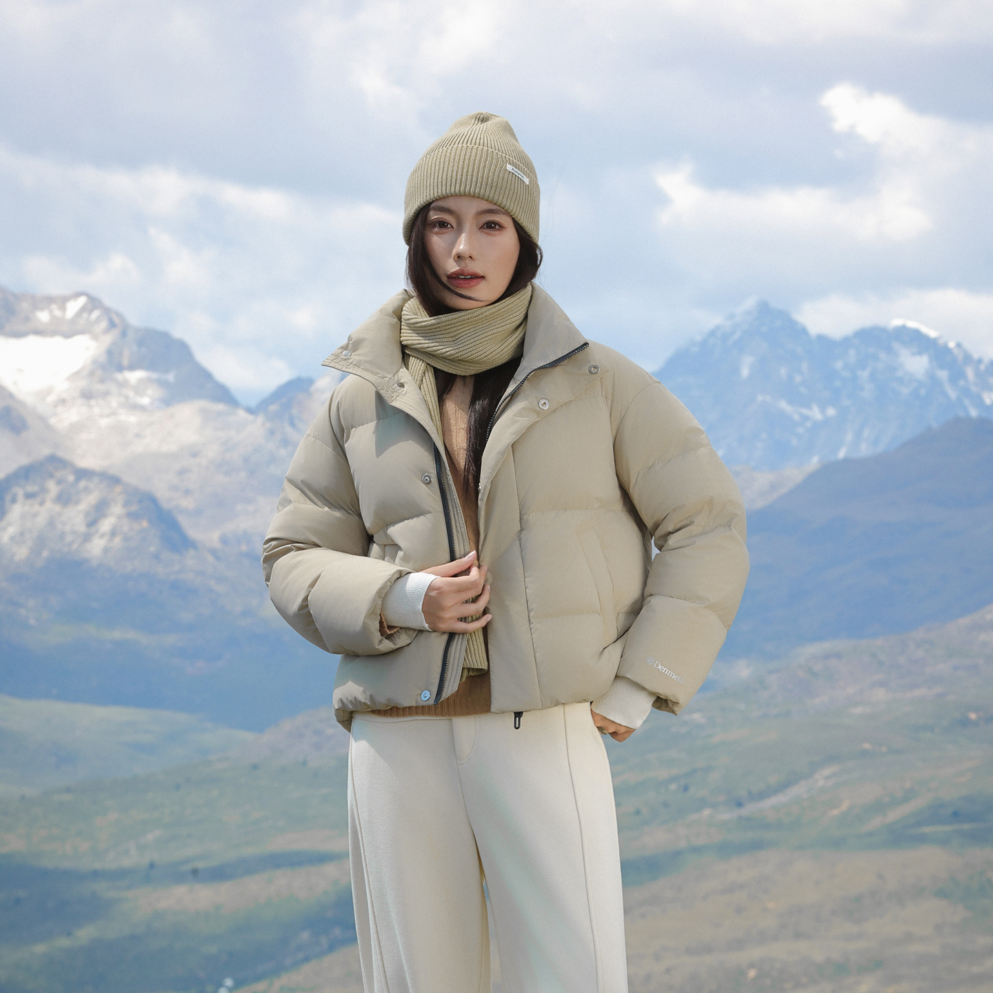 登美司「上新95鹅！」户外羽绒服面包服高充绒强防水小个子超短款