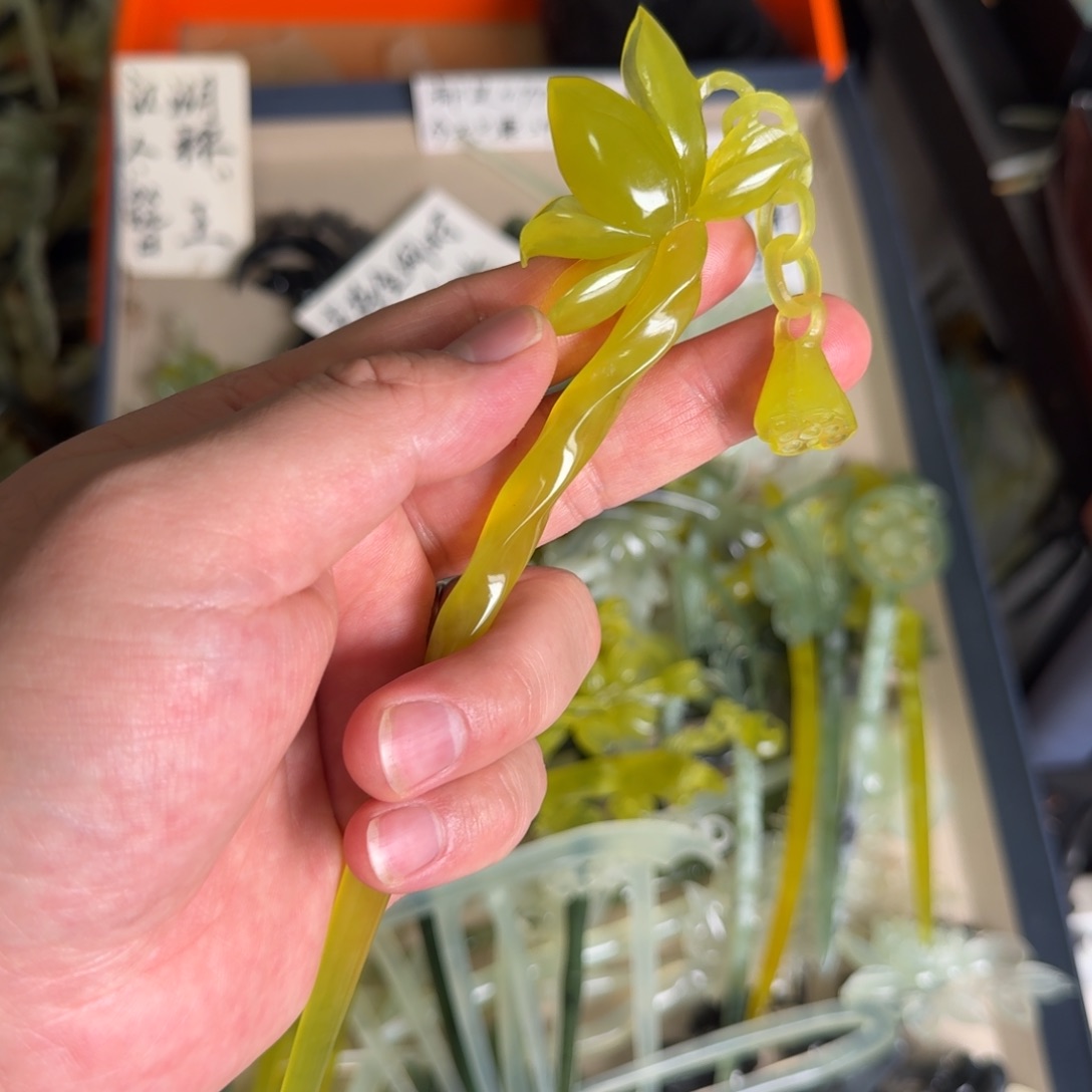 岫玉发饰未镶嵌岫玉发簪就是好看