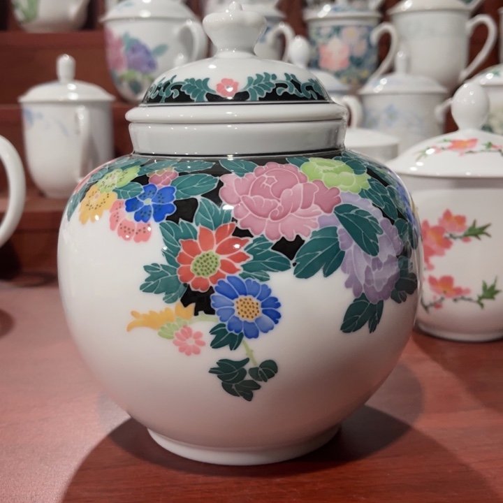 醴陵高温瓷釉下手绘1000毫升