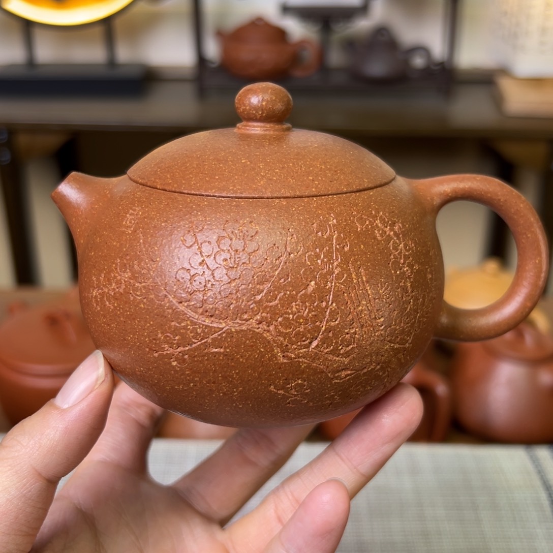 紫泥茶壶大**成紫砂壶西施壶黄降坡250cc