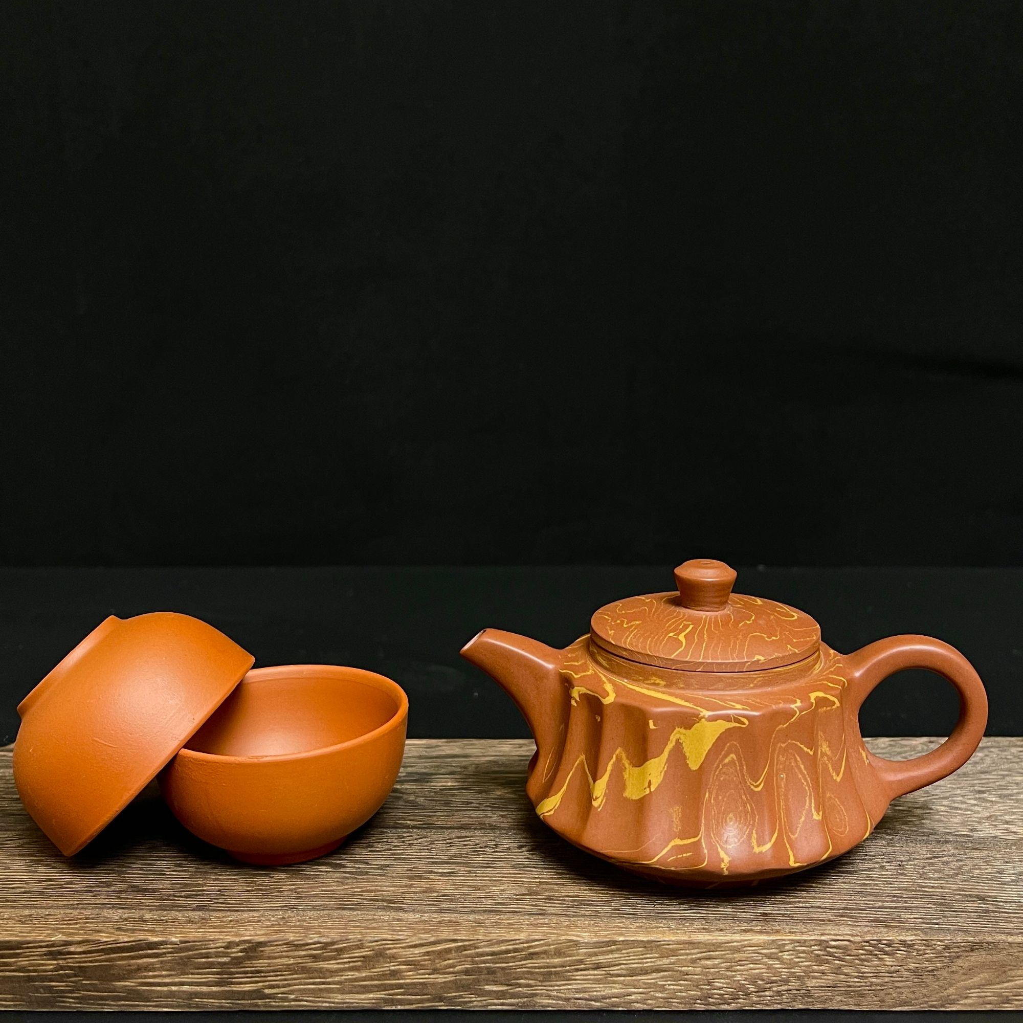 110-160c方圆壶潮州原矿胶泥紫砂全手工手拉胚泡茶茶壶