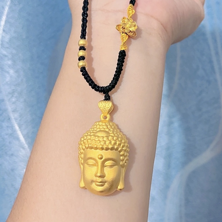 铜合金布艺项链 【莲花绳➕大号佛头】手工编织精美轻奢