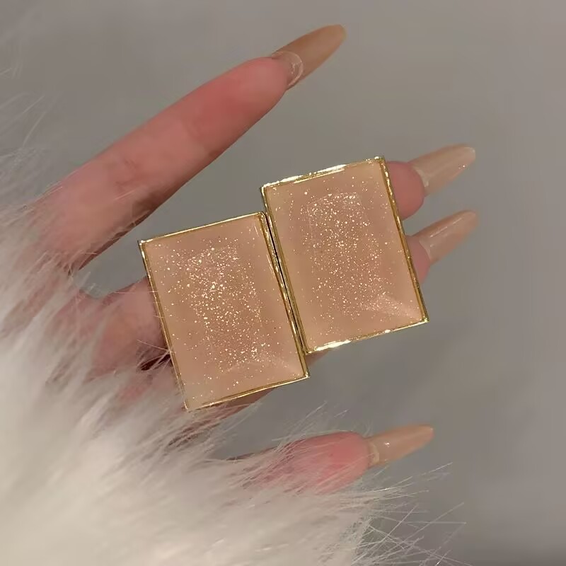 合金耳饰 夸张长方形耳钉轻奢高级感气质气耳环时尚耳饰新款爆款