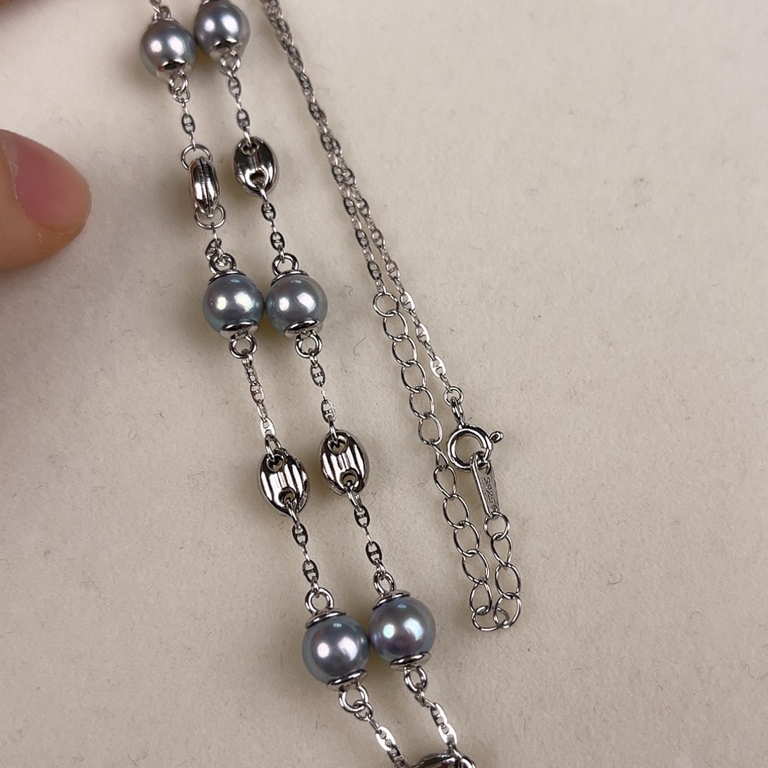 海水珍珠颈饰银S925镶嵌