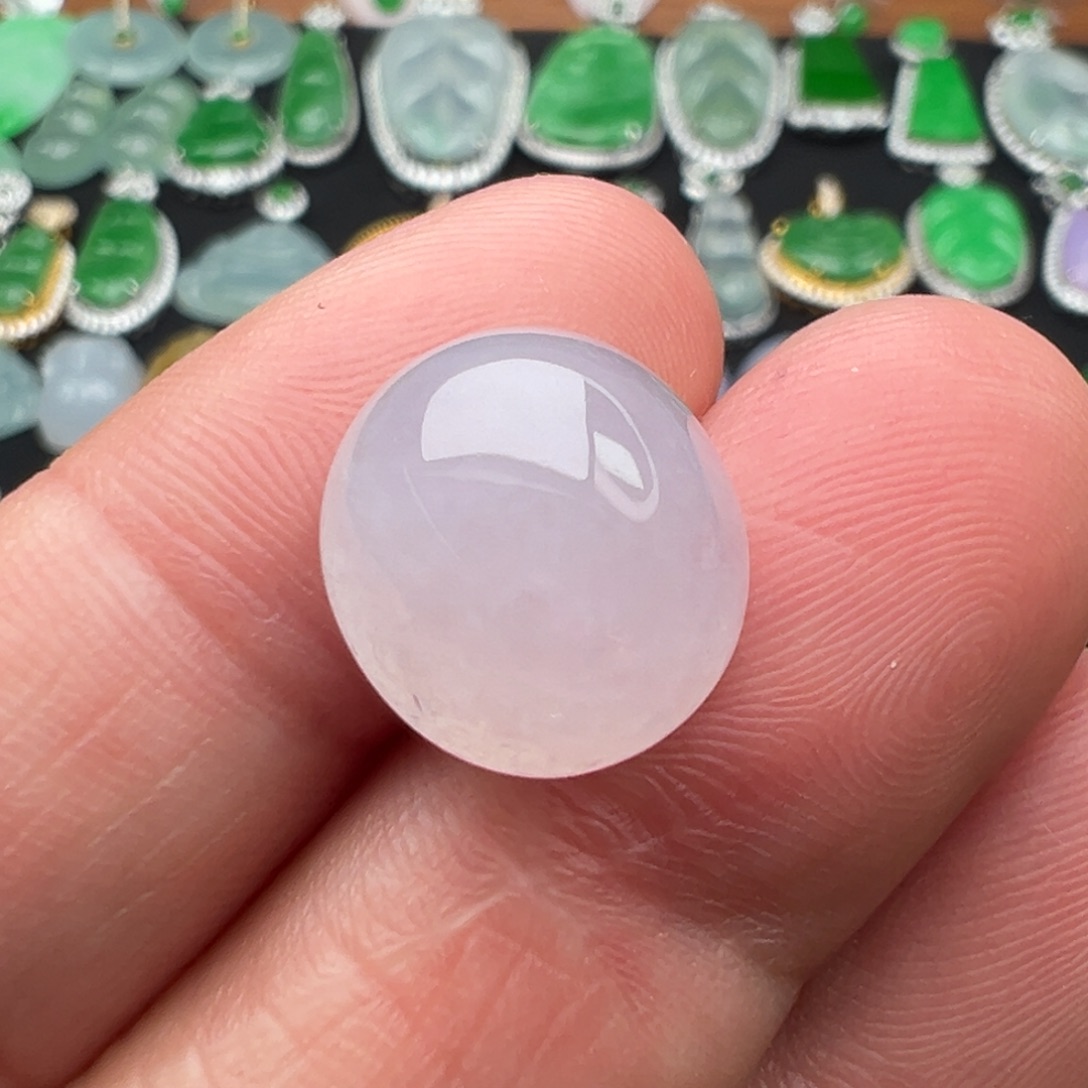 翡翠颈饰未镶嵌蛋面14