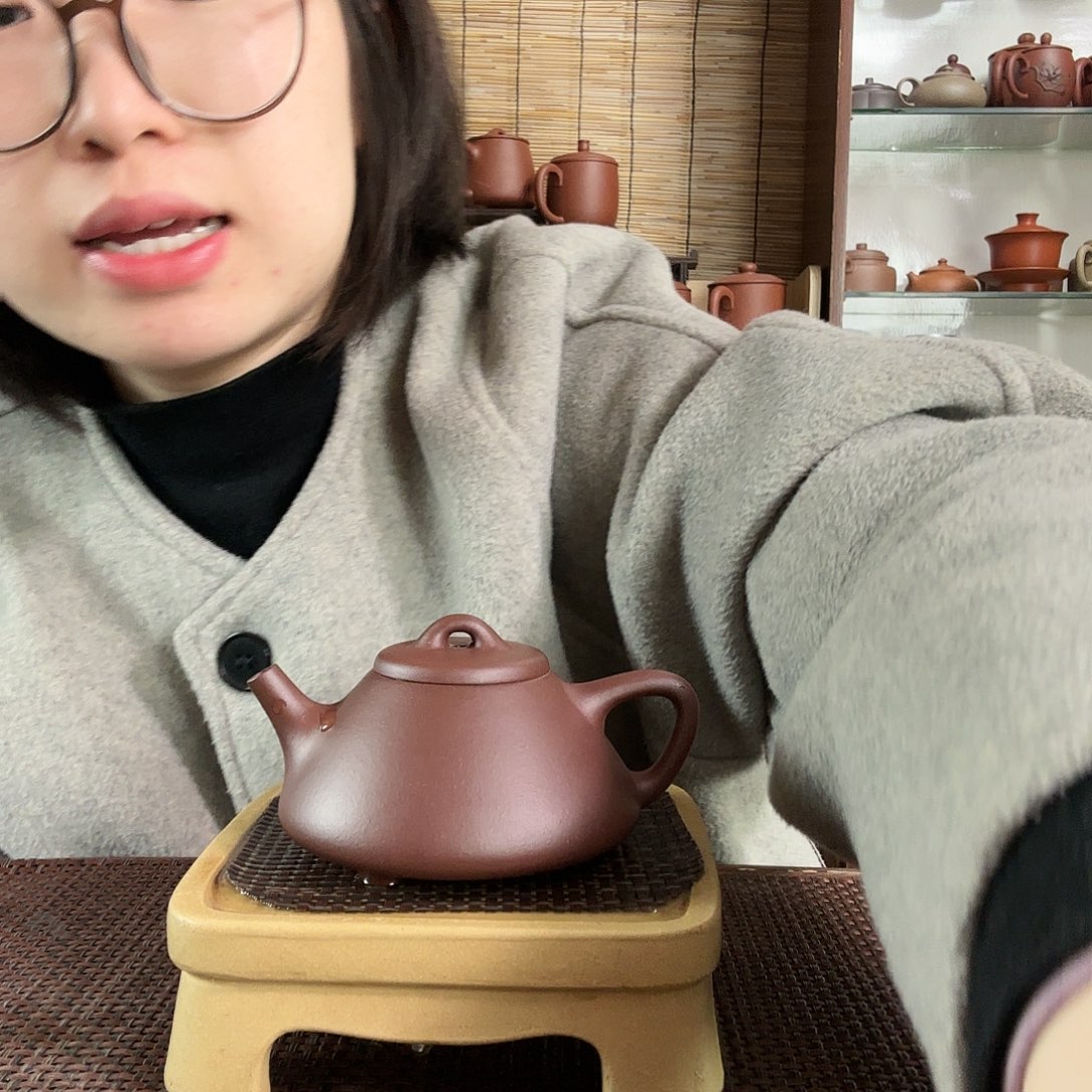 紫砂茶杯中槽清子冶石瓢紫砂壶没礼盒180CC