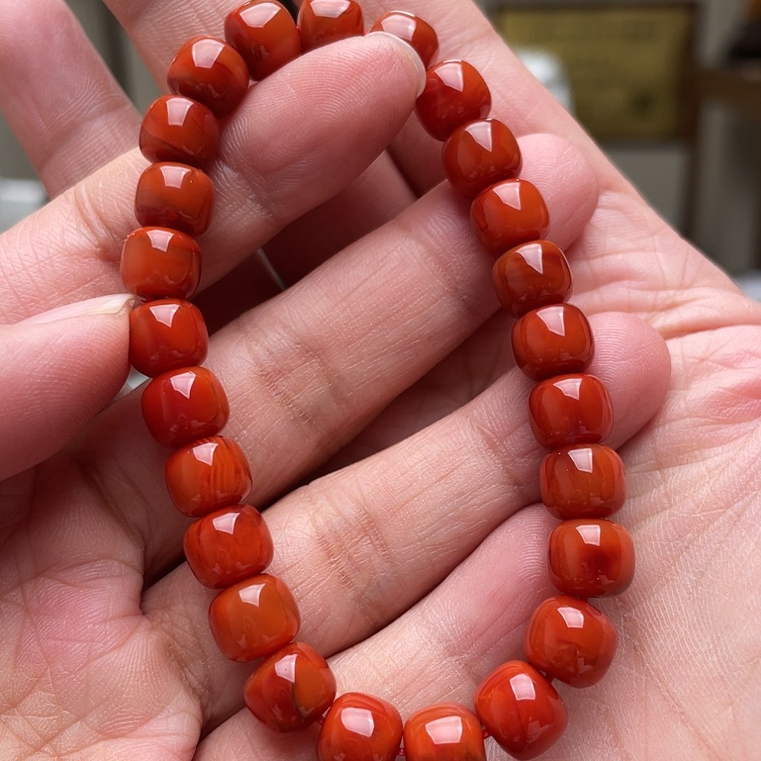 南红玛瑙手链未镶嵌
