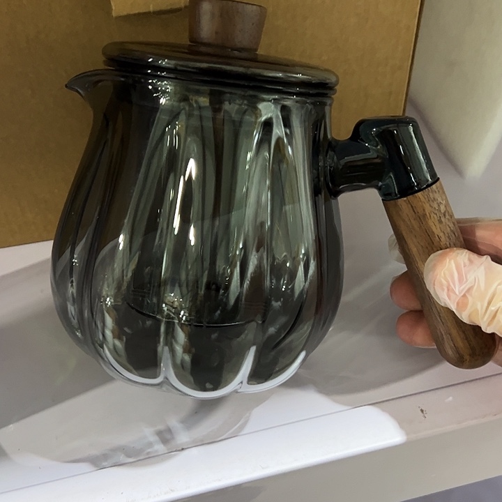 南瓜侧把泡茶壶  