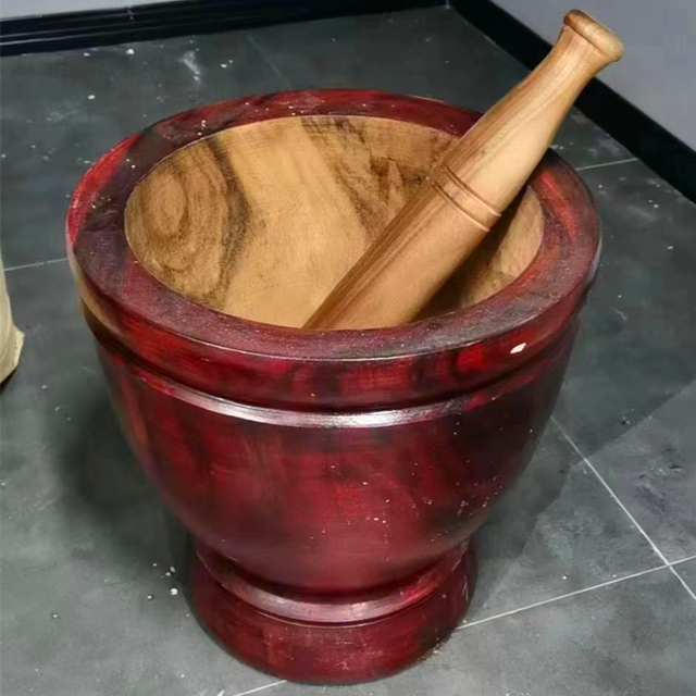 傣族舂鸡脚舂凉拌舂黄瓜泰国实木木臼舂臼捣蒜器研磨器5-13号包邮