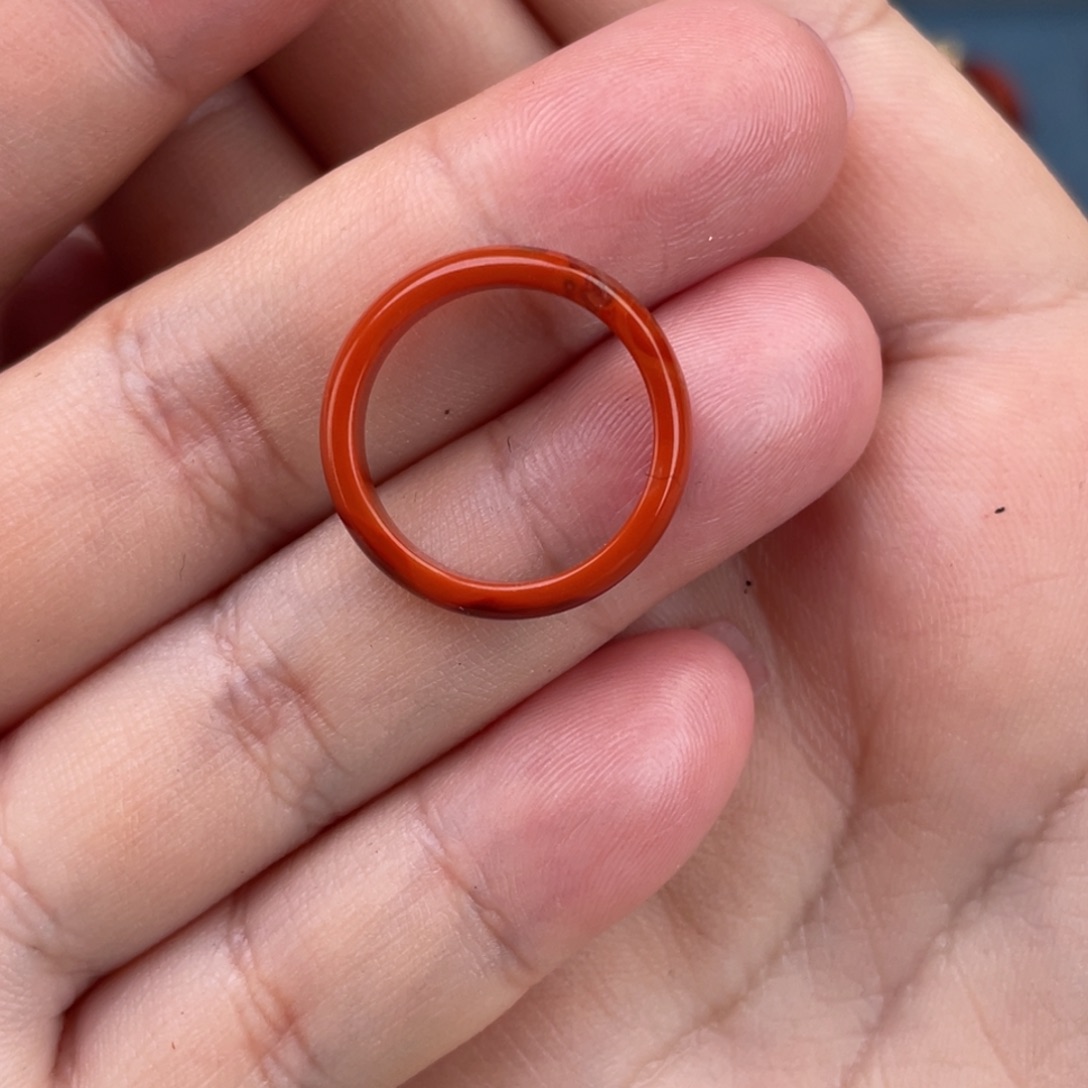 南红玛瑙戒圈未镶嵌