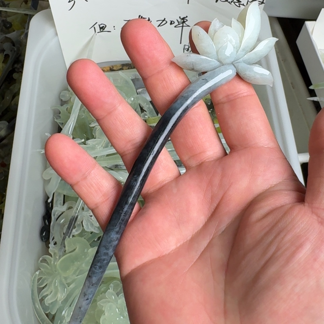 未镶嵌蛇纹石玉发饰