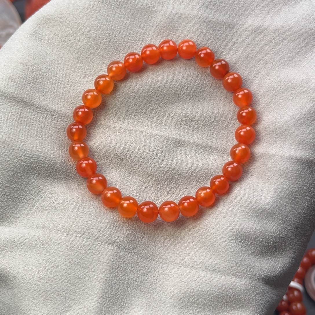 南红玛瑙未镶嵌手链