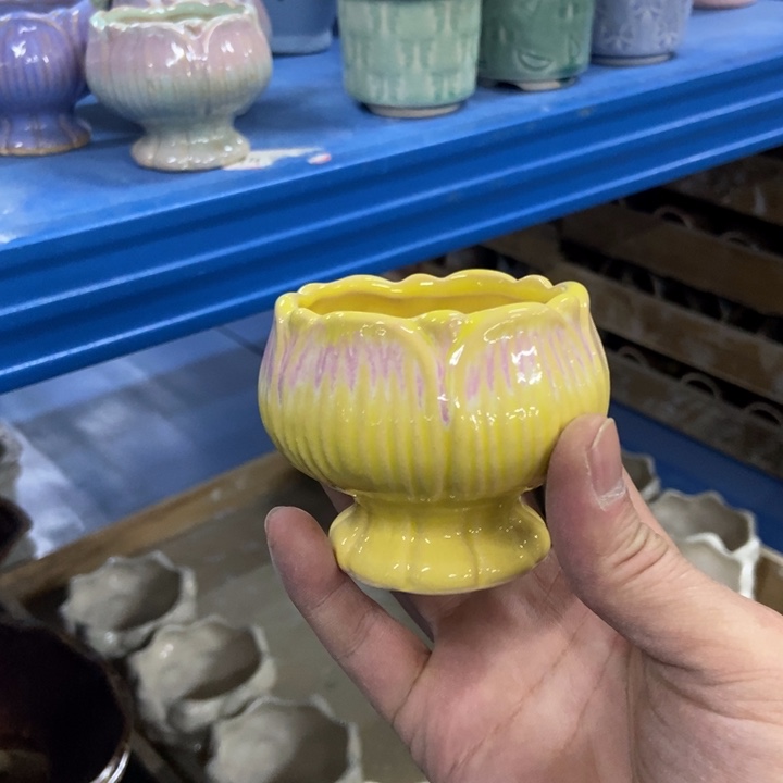 陶瓷花盆单场满9.9发6.5*6