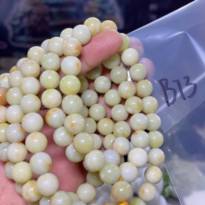 蛇纹石玉项链未镶嵌亮**来