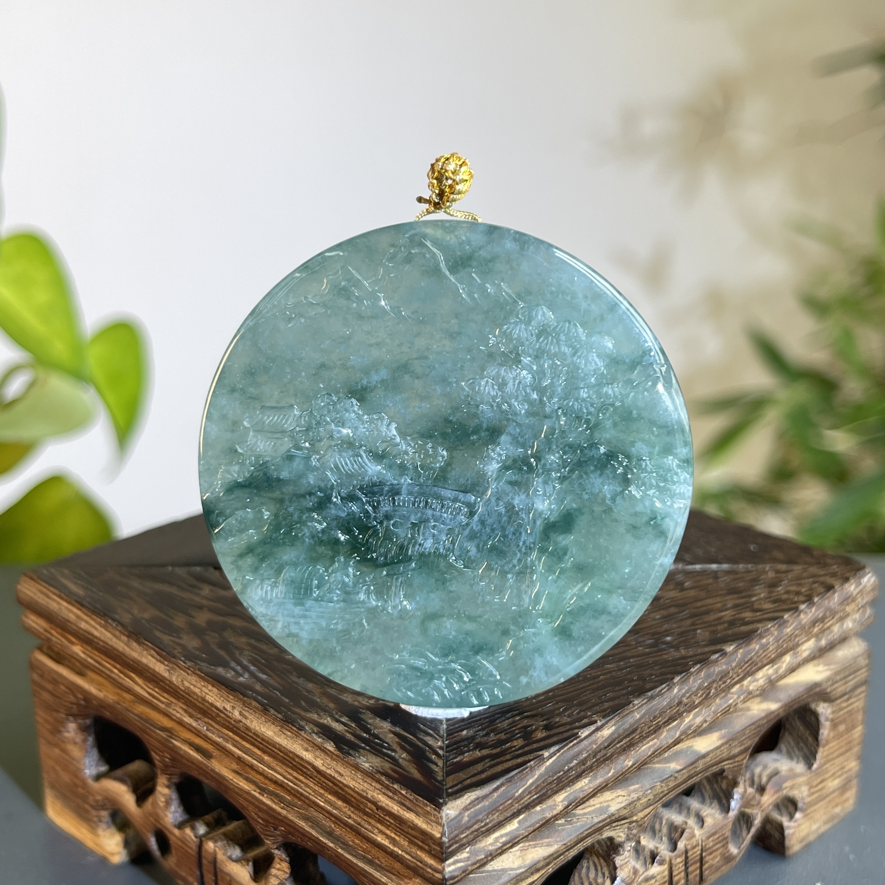 JTW05-149 天然缅甸翡翠A货 山水牌