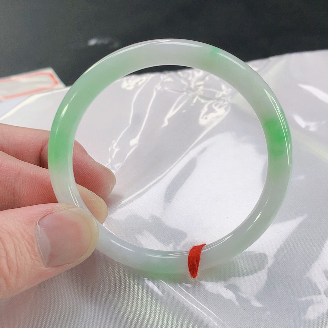 翡翠手镯未镶嵌086缅甸天然翡翠A货