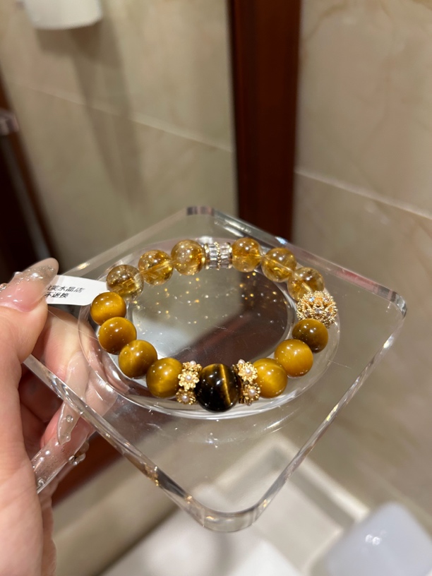 铜合金手链 米米方面 黄塔金虎合金配件手串