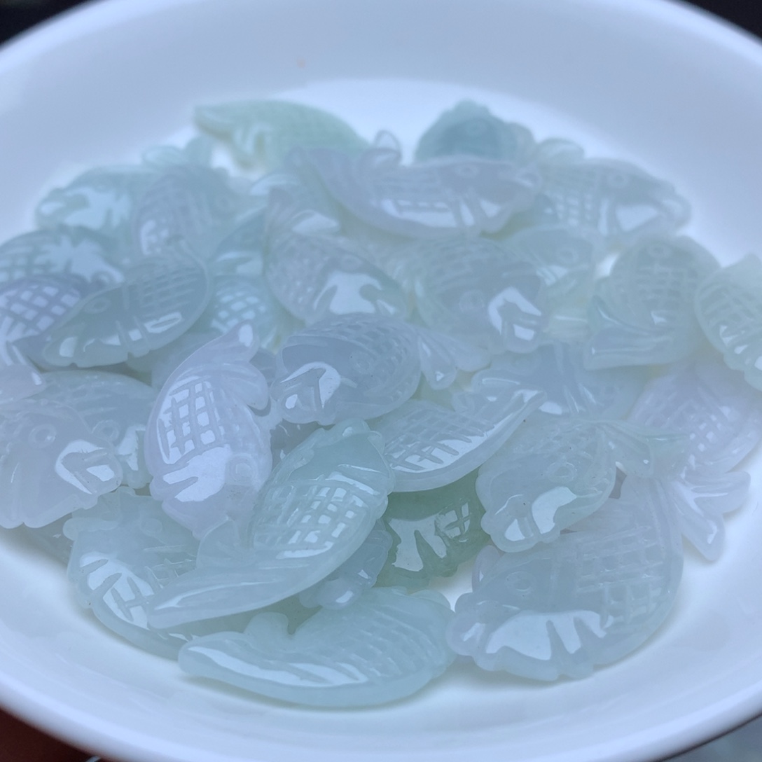 【闪购商品】翡翠手链未镶嵌冰翡翠鱼10条