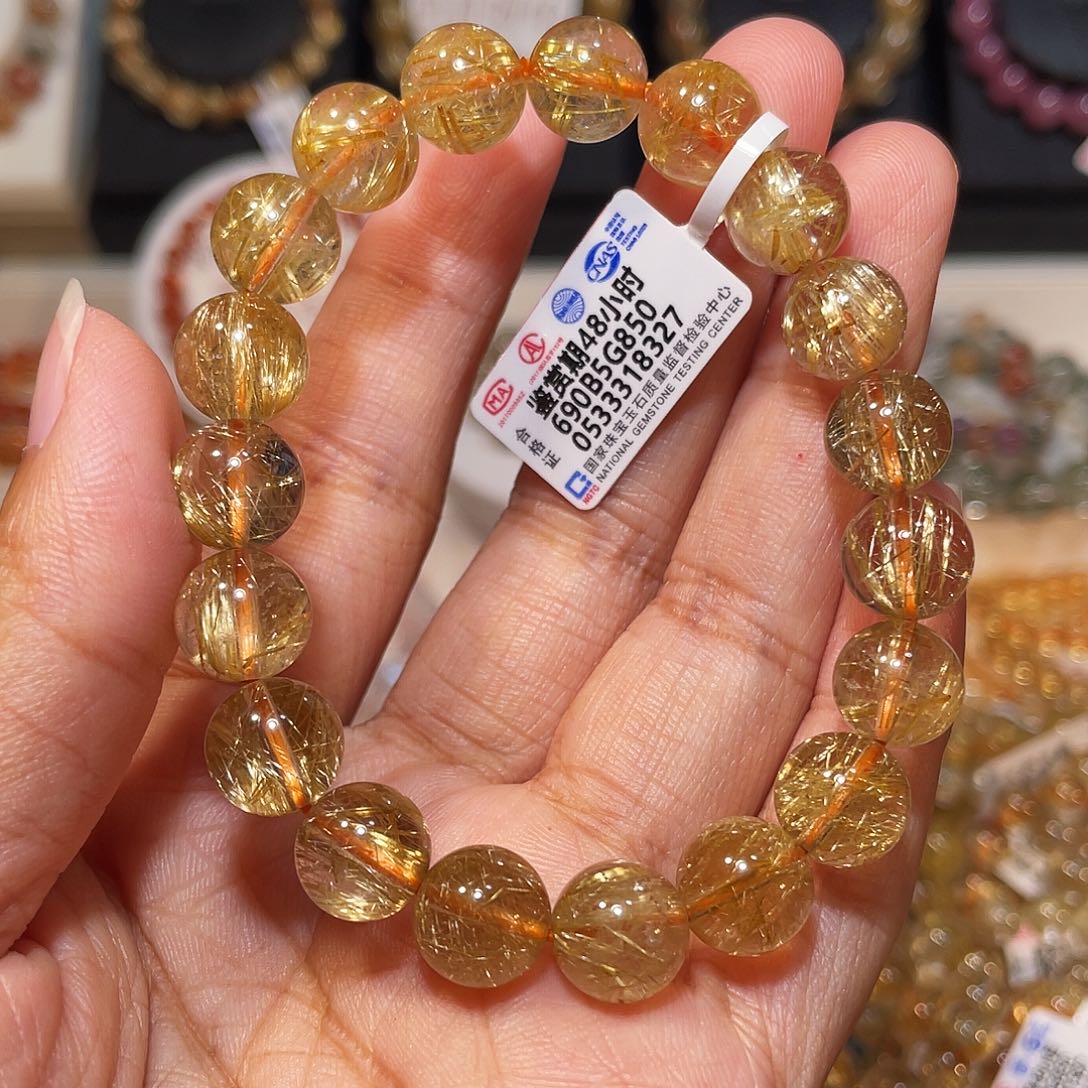 发晶手链未镶嵌高品烟花钛晶10m