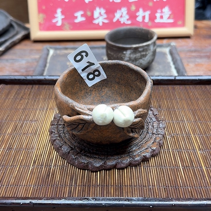 纯手工制作粗陶茶具