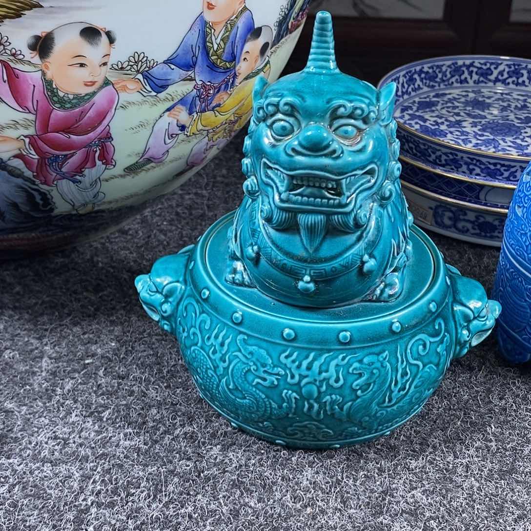 手工手绘陶瓷摆件工艺品恋*么