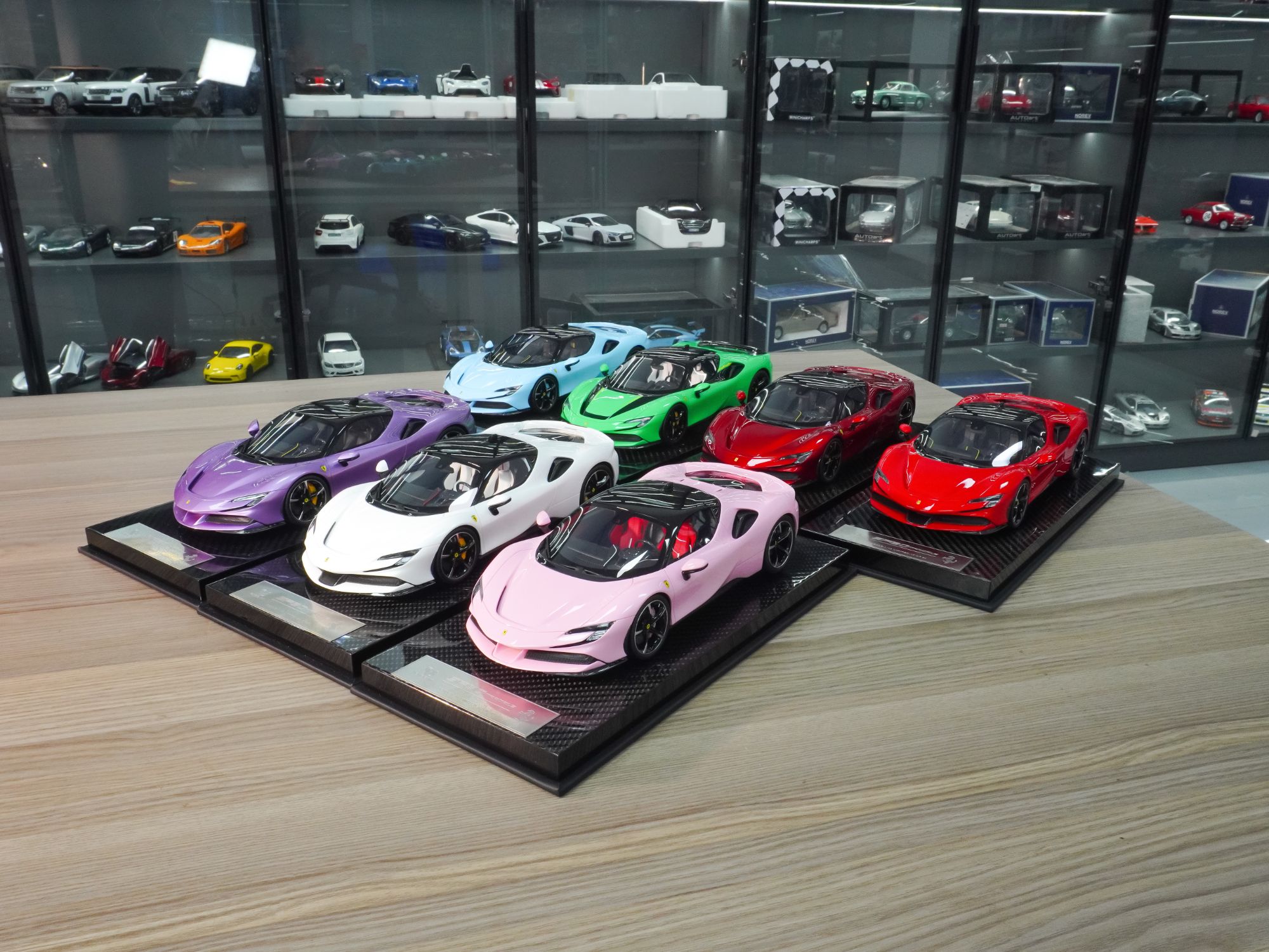 VehicleArt 1:18 法拉利SF90树脂跑车汽车模型收藏好物