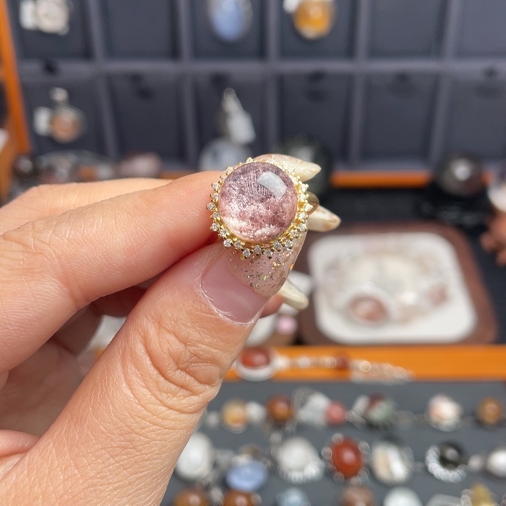 水晶戒指银S925镶嵌1111111