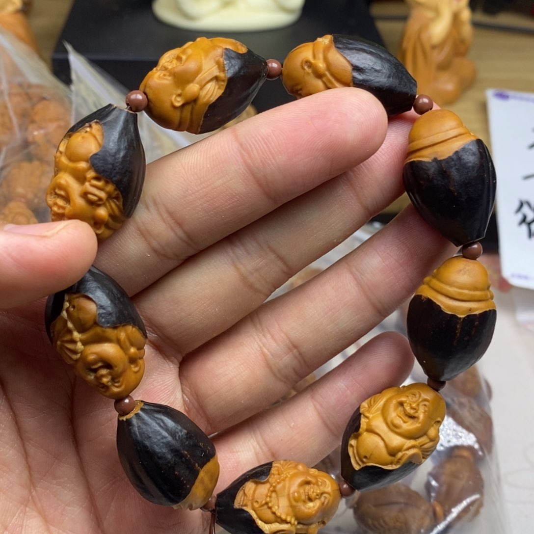 橄榄核手串/手链橄榄核雕刻工艺品宇