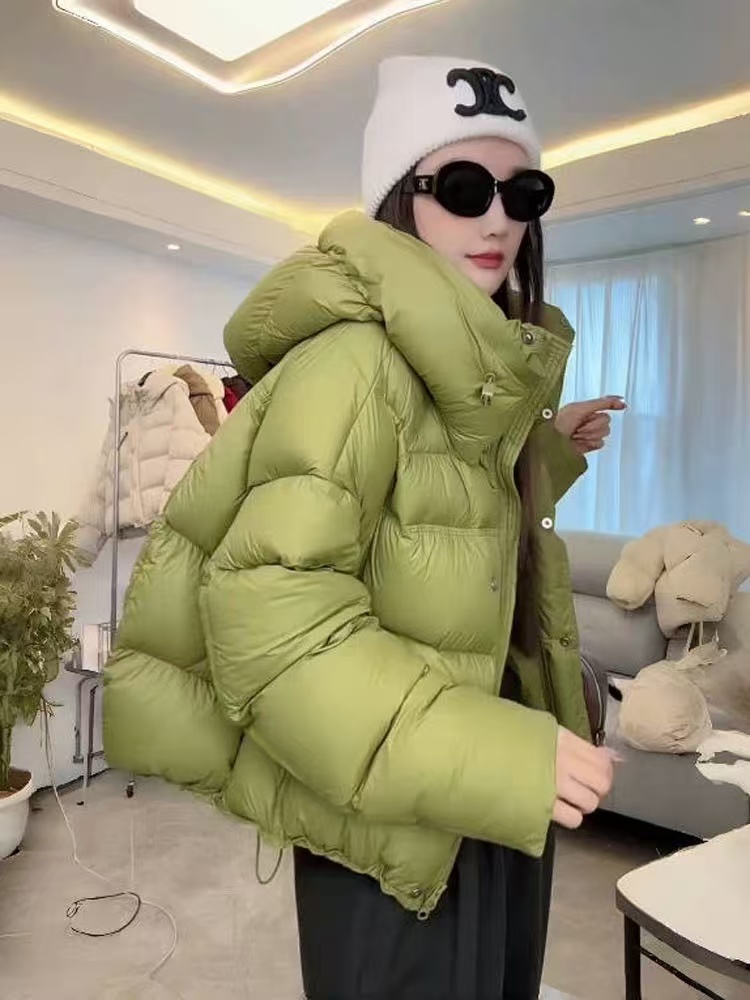 【学院风】秋冬新款泡芙龟背短款时尚加厚连帽女士面包服棉服808